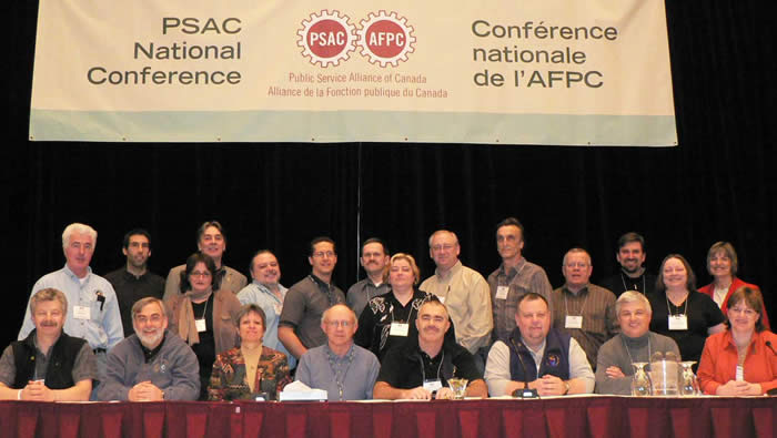 Photo de la délégation du Syndicat de l'Agriculture à la Conférence nationale sur la santé et sécurité 2007 de l'AFPC
